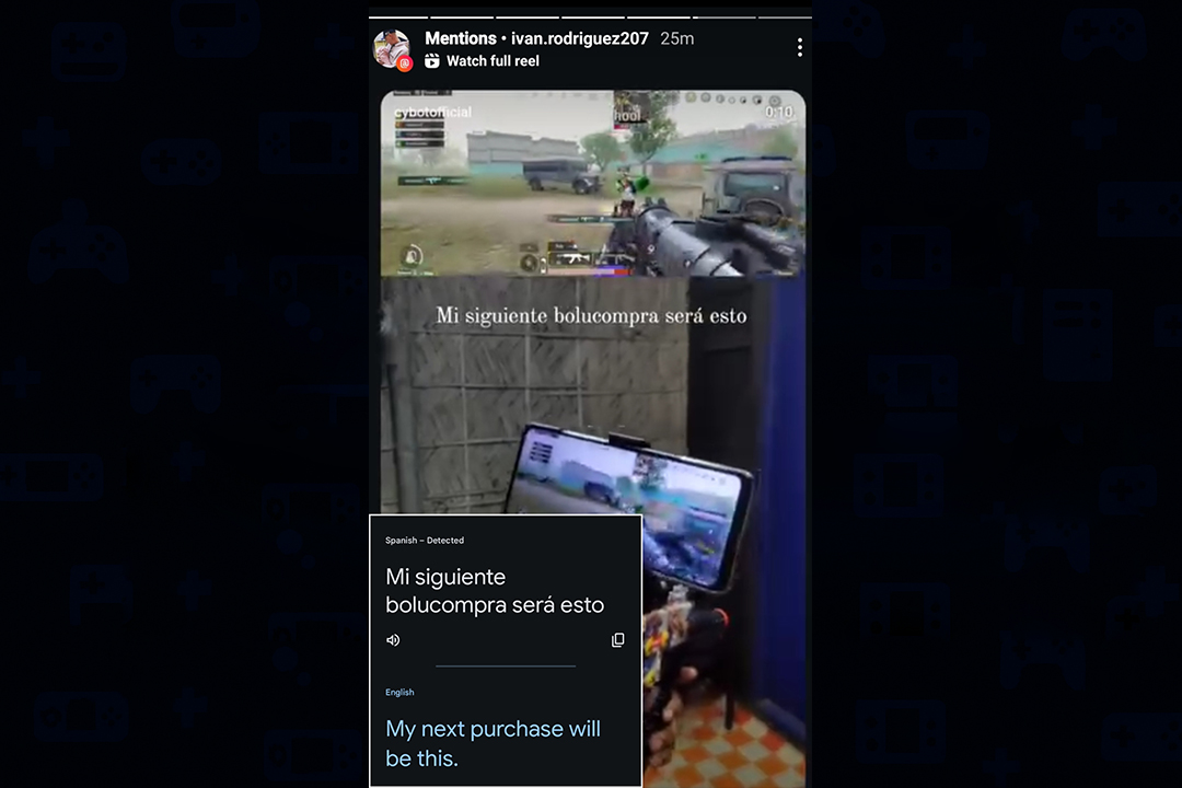 User message