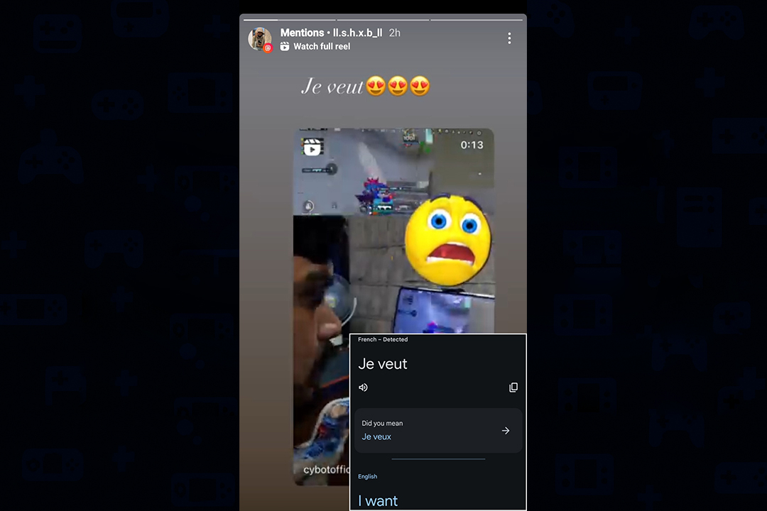 User message